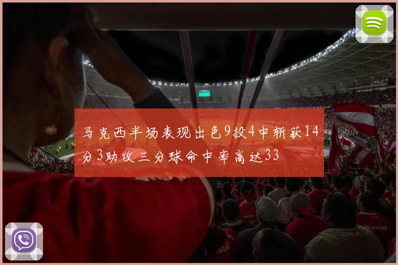马克西半场表现出色9投4中斩获14分3助攻三分球命中率高达33